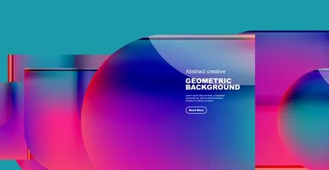 Round square geometric abstract background Illustrazione stock