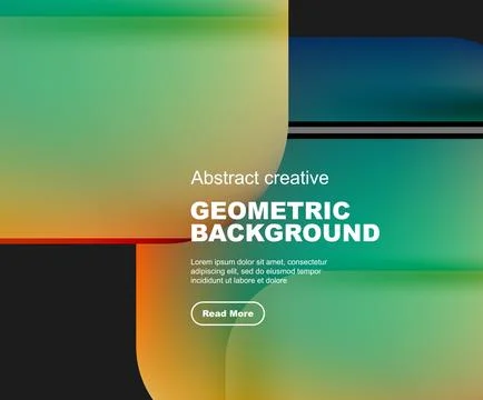 Round square geometric abstract background Stock Illustration