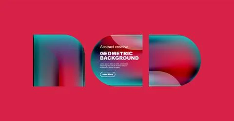 Round square geometric abstract background Stockillustratie