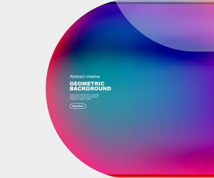 Round square geometric abstract background Stock Illustration
