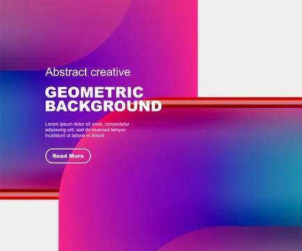 Round square geometric abstract background Stock Illustration