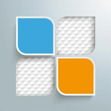 Round Squares 4 Options 2 Holes Checkered Background 库存插图
