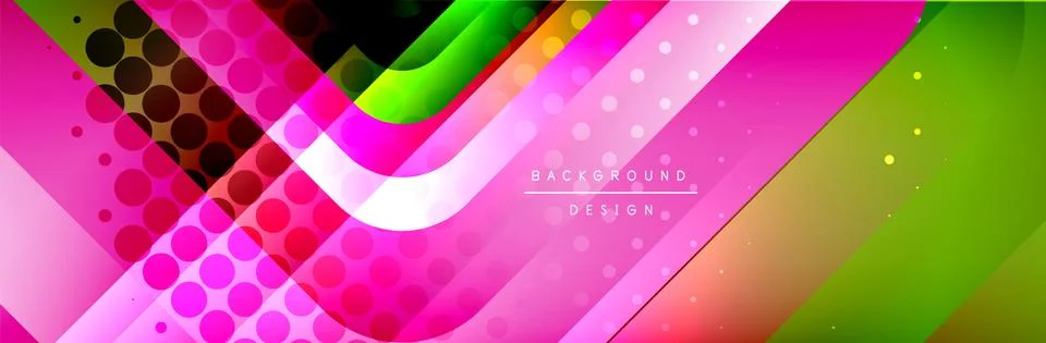 Round squares shapes composition geometric abstract background. Vector Stock Illustration