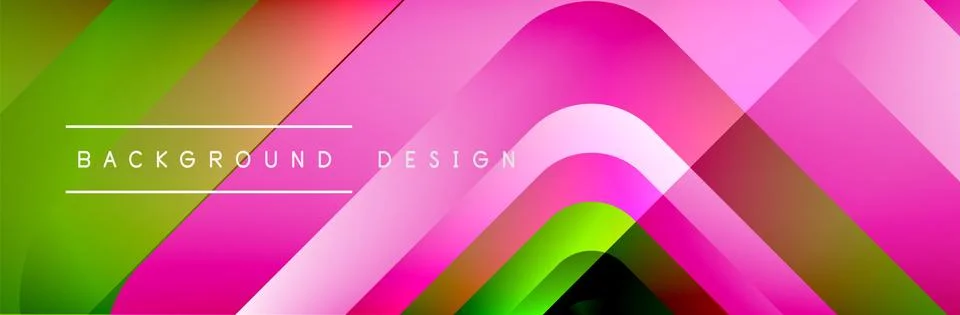 Round squares shapes composition geometric abstract background. Vector Stock Illustration