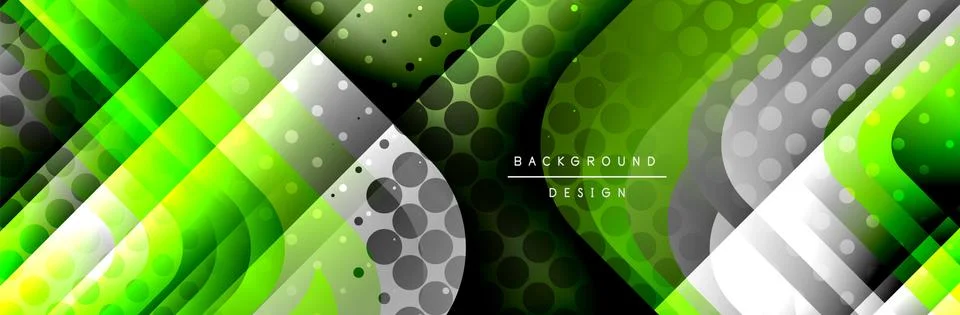 Round squares shapes composition geometric abstract background. Vector Stock Illustration