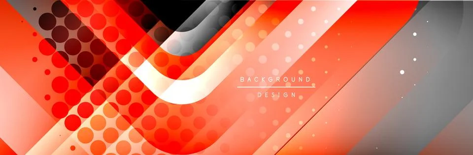 Round squares shapes composition geometric abstract background. Vector Stock Illustration