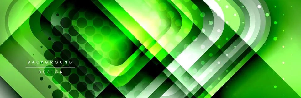 Round squares shapes composition geometric abstract background. Vector Stock Illustration