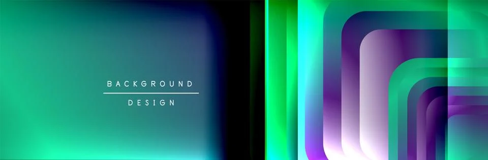 Round squares shapes composition geometric abstract background. Vector Stock Illustration