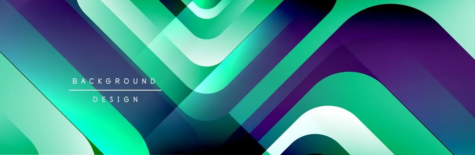 Round squares shapes composition geometric abstract background. Vector Stock Illustration