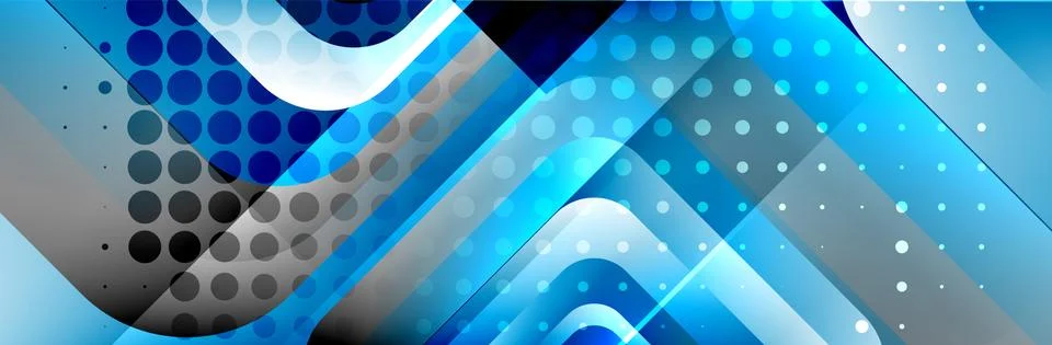 Round squares shapes composition geometric abstract background. Vector Stock Illustration