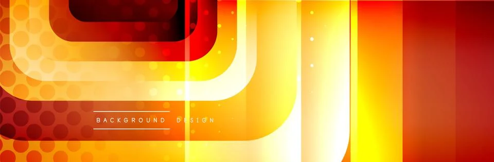 Round squares shapes composition geometric abstract background. Vector Stock Illustration