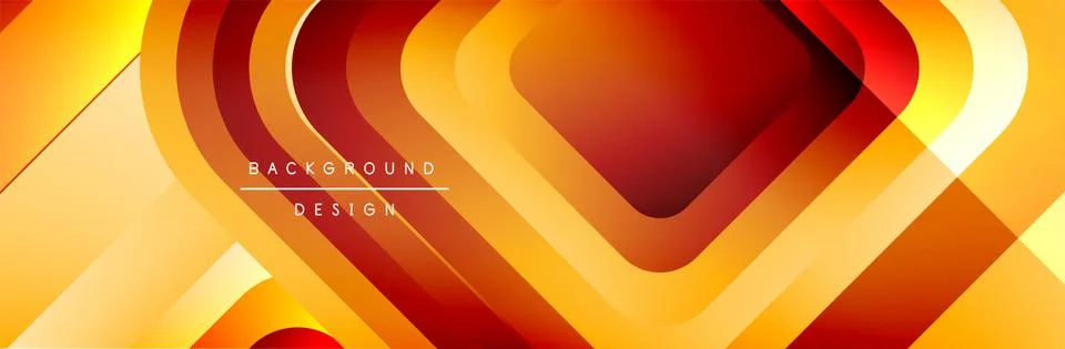 Round squares shapes composition geometric abstract background. Vector Stock Illustration