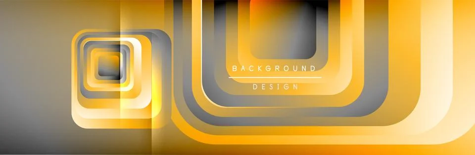 Round squares shapes composition geometric abstract background. Vector Stock Illustration