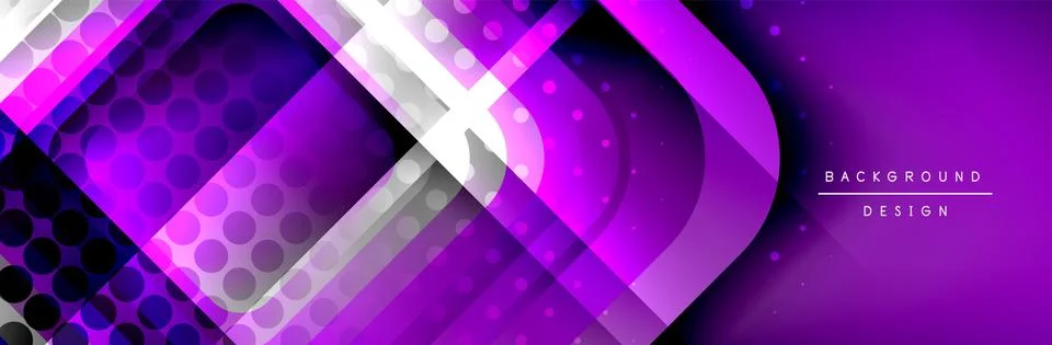 Round squares shapes composition geometric abstract background. Vector Stock Illustration