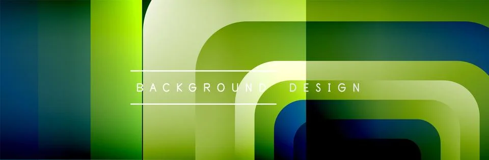 Round squares shapes composition geometric abstract background. Vector Stock Illustration