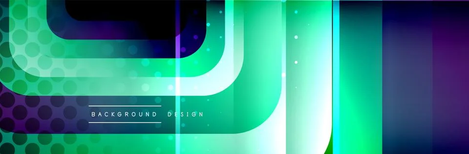 Round squares shapes composition geometric abstract background. Vector Stock Illustration