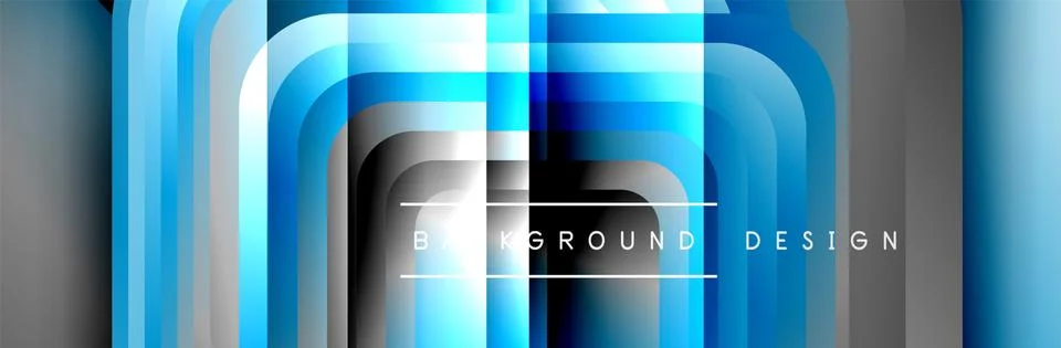 Round squares shapes composition geometric abstract background. Vector Stock Illustration