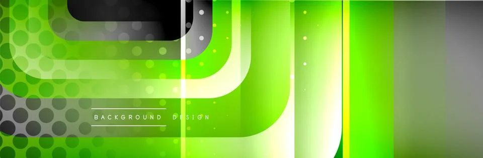 Round squares shapes composition geometric abstract background. Vector Stock Illustration