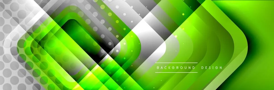 Round squares shapes composition geometric abstract background. Vector Stock Illustration