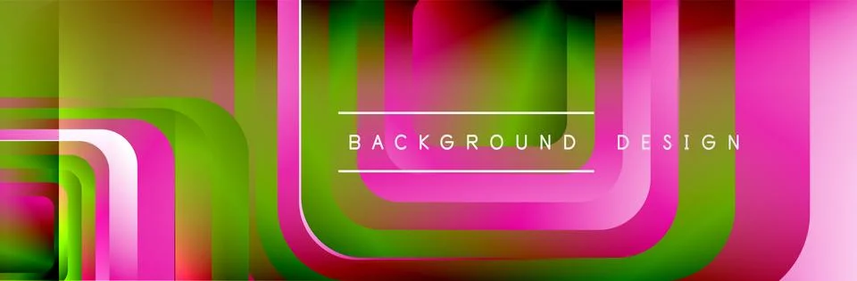 Round squares shapes composition geometric abstract background. Vector Stock Illustration
