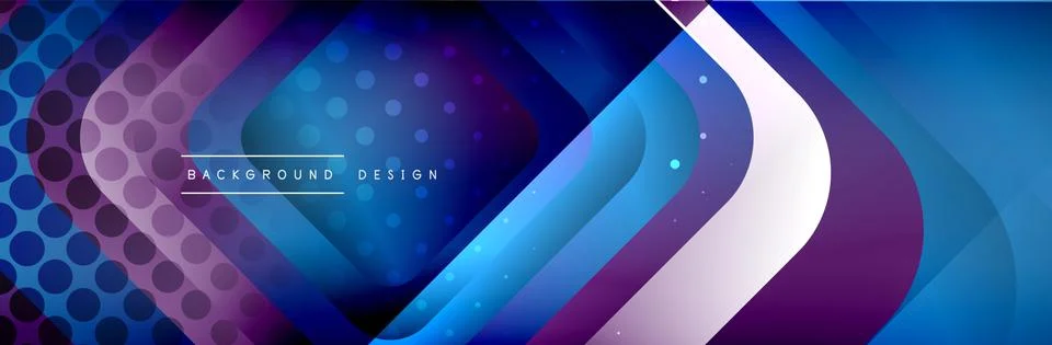 Round squares shapes composition geometric abstract background. Vector Stock Illustration