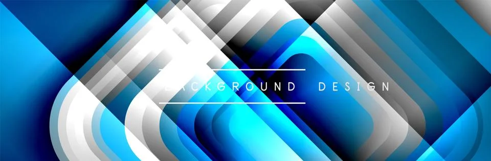 Round squares shapes composition geometric abstract background. Vector Stock Illustration