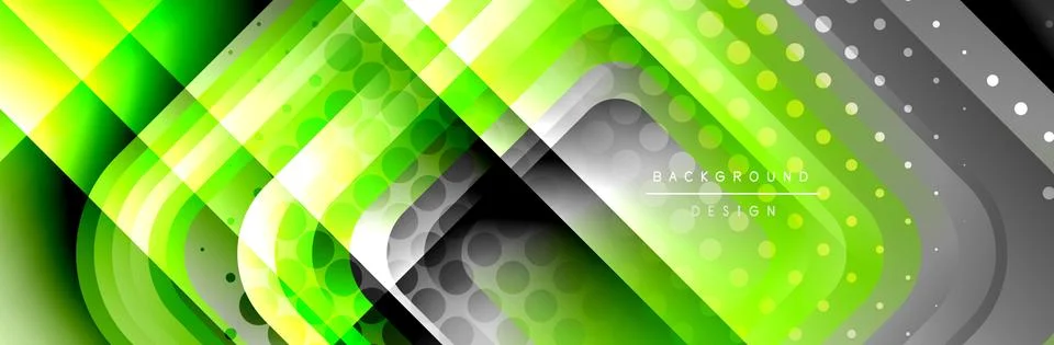 Round squares shapes composition geometric abstract background. Vector Stock Illustration