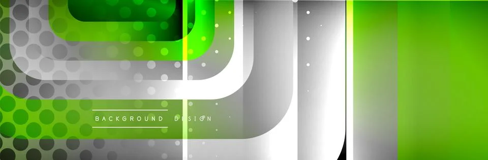 Round squares shapes composition geometric abstract background. Vector Stock Illustration