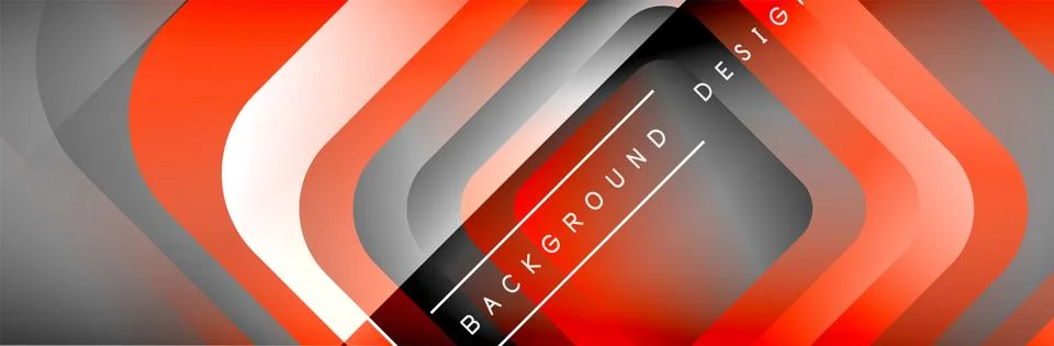 Round squares shapes composition geometric abstract background. Vector Stock Illustration