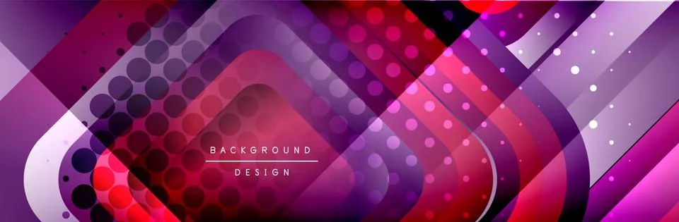 Round squares shapes composition geometric abstract background. Vector Stock Illustration