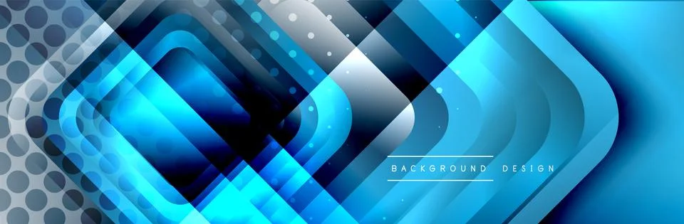 Round squares shapes composition geometric abstract background. Vector Stock Illustration