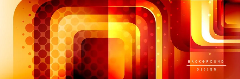 Round squares shapes composition geometric abstract background. Vector Stock Illustration