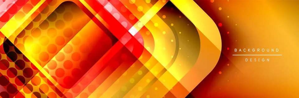 Round squares shapes composition geometric abstract background. Vector Stock Illustration
