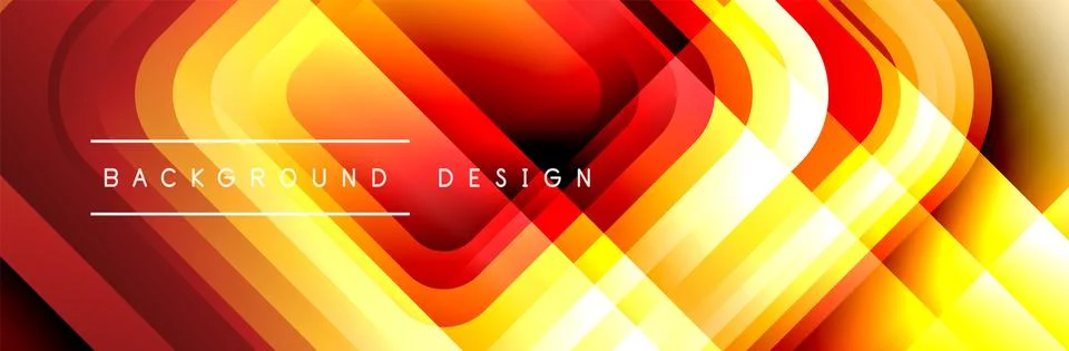 Round squares shapes composition geometric abstract background. Vector Stock Illustration