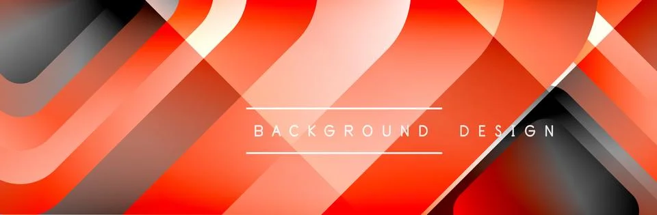 Round squares shapes composition geometric abstract background. Vector Stock Illustration