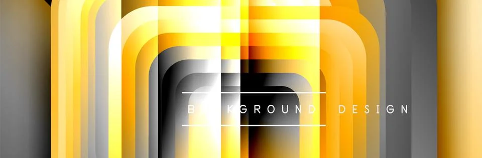Round squares shapes composition geometric abstract background. Vector Stock Illustration