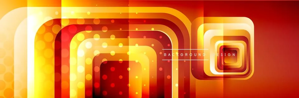 Round squares shapes composition geometric abstract background. Vector Stock Illustration