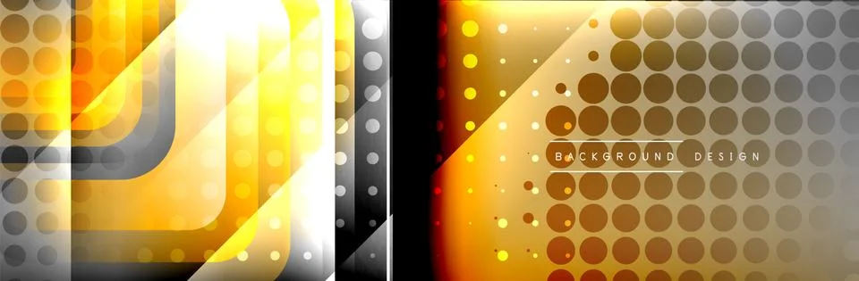 Round squares shapes composition geometric abstract background. Vector Stock Illustration