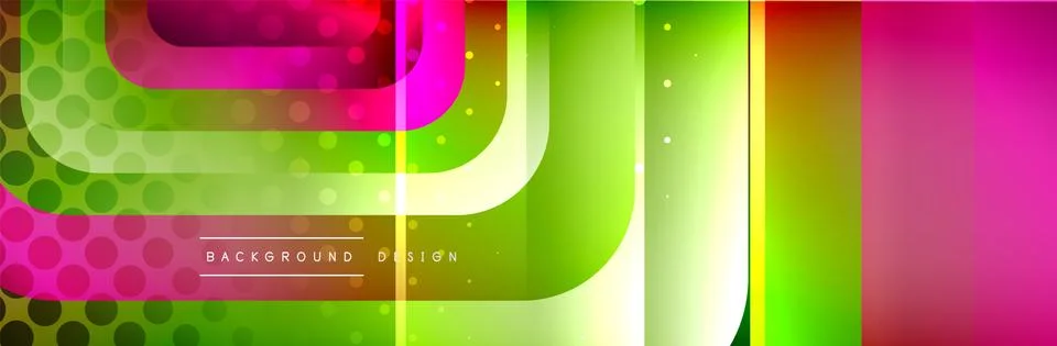Round squares shapes composition geometric abstract background. Vector Stock Illustration
