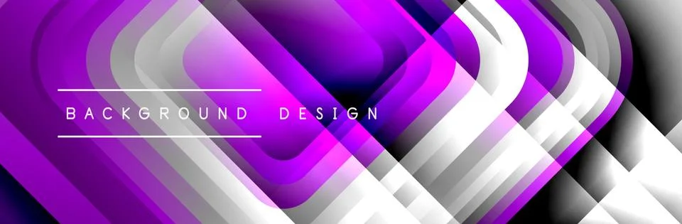 Round squares shapes composition geometric abstract background. Vector Stock Illustration