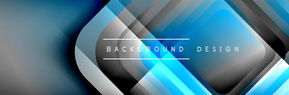 Round squares shapes composition geometric abstract background. Vector Stock Illustration