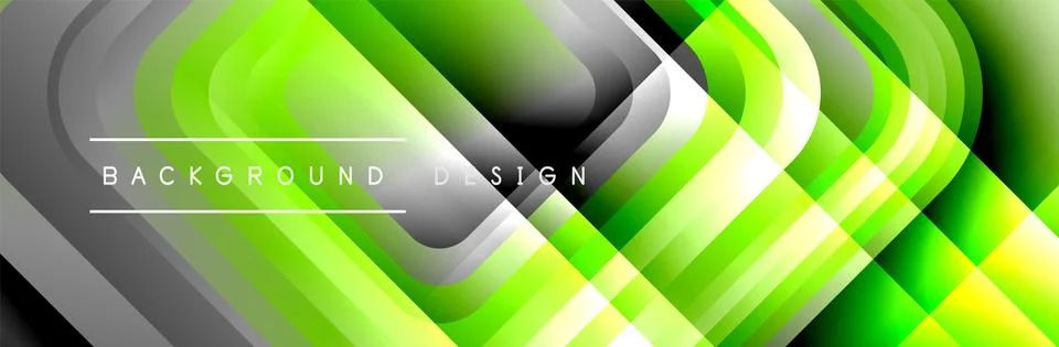 Round squares shapes composition geometric abstract background. Vector Stock Illustration
