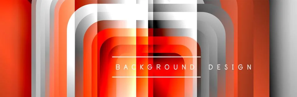 Round squares shapes composition geometric abstract background. Vector Stock Illustration