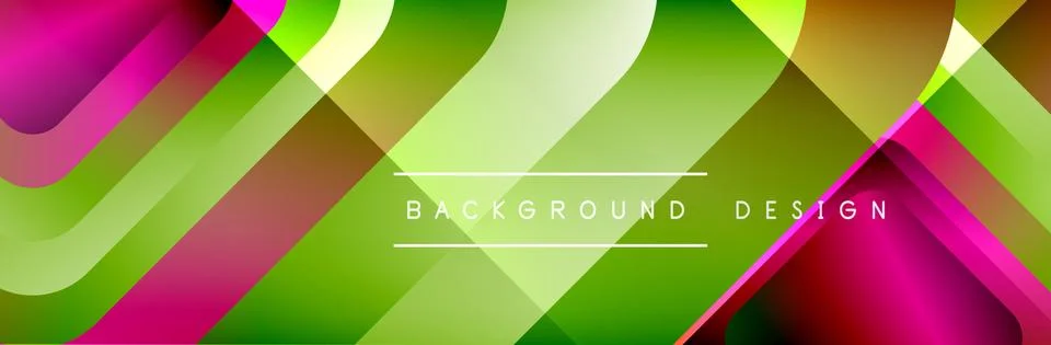 Round squares shapes composition geometric abstract background. Vector Stock Illustration