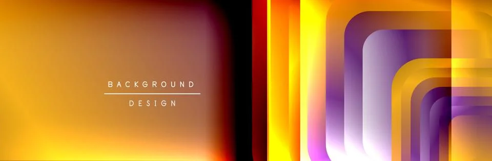 Round squares shapes composition geometric abstract background. Vector Stock Illustration