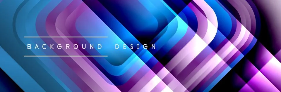 Round squares shapes composition geometric abstract background. Vector Stock Illustration