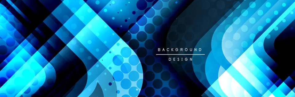 Round squares shapes composition geometric abstract background. Vector Stock Illustration