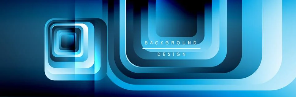Round squares shapes composition geometric abstract background. Vector Stock Illustration
