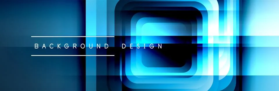 Round squares shapes composition geometric abstract background. Vector Stock Illustration