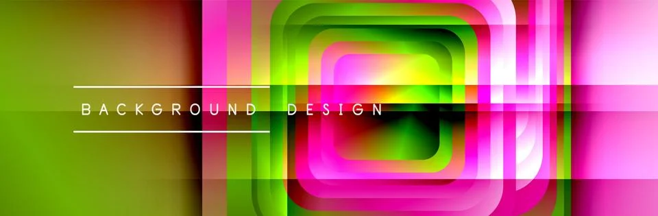Round squares shapes composition geometric abstract background. Vector Stock Illustration